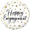 Happy Engagement Gold Dots Balloon
