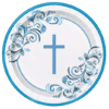 Religious Blue Themed Paper Plates