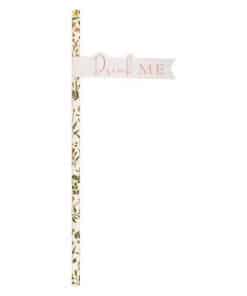 Pretty Floral Tea Party Paper Drinking Straws