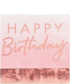 Rose Gold Fringe Paper Napkins