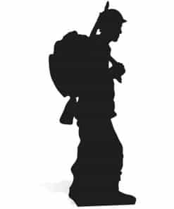Soldier Silhouette Free-Standing Cardboard Cut Out Decoration