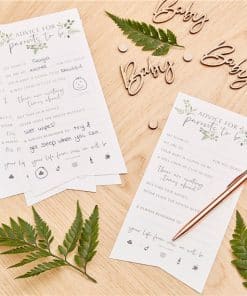 Botanical Baby Shower Baby Advice For The Parents Cards