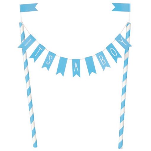 Baby Shower Mini Bunting Style Cake Topper