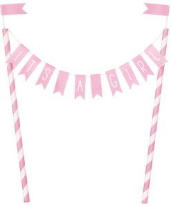 Baby Shower Mini Bunting Style Cake Topper