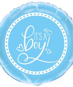 Blue Hearts Baby Shower Balloon