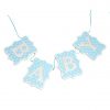 Baby Blue Wooden Baby Bunting Decoration