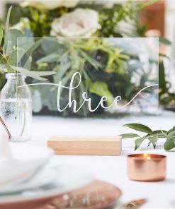 Botanical Wedding Acrylic Table Numbers