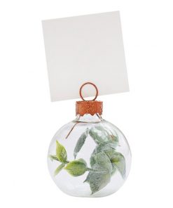 Eucalyptus Filled Bauble Place Card Holders