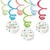 Confetti Birthday Hanging Swirl Decorations