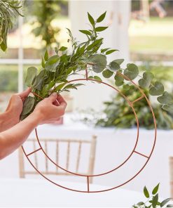 Copper Hanging Chandelier Hoops