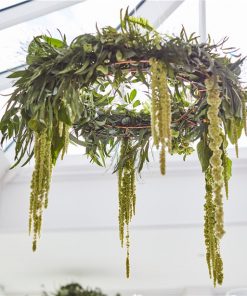 Alternative view of 3 x Copper Hanging Chandelier Hoops - 40cm