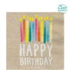 Eco-Friendly Happy Birthday Candles Napkins
