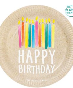 Eco-Friendly Happy Birthday Candles Plates