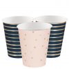 Navy & Pink Paper Party Cups