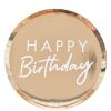Gold Happy Birthday Paper Plates