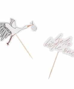 Alternative view of 6 x Hello Little One Baby Shower Cupcake & Food Picks