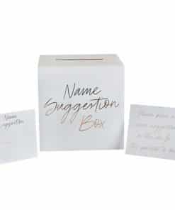 Hello Little One Baby Shower Name Suggestion Box & Cards