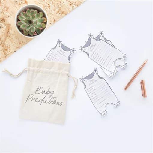 Hello Little One Baby Shower Prediction Cards & Canvas Bag