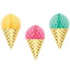 Ice Cream Honeycomb Hanging Cutout Decorations