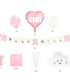 It’s A Girl Baby Shower Party & Decoration Kit