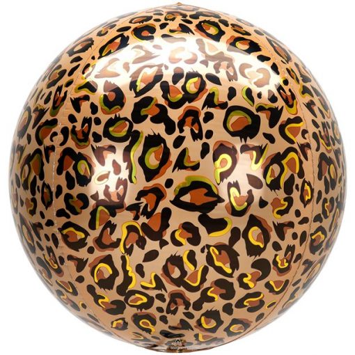 Spherical Shape Orbz Leopard Print Balloon