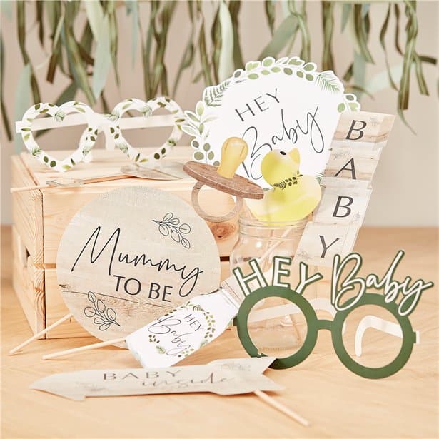 Botanical Baby Shower Photo Booth Selfie Props