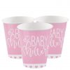 Pink Hearts Printed Baby Shower Paper Cups