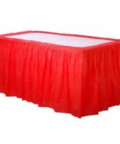 Red Plastic Table Skirt