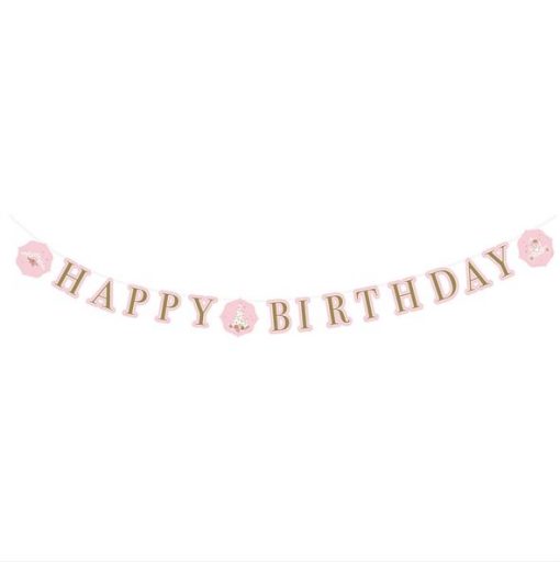 Swan Princess Party Happy Birthday Banner