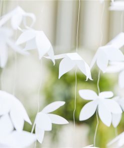 Alternative view of White Origami Flower Backdrop - 1.8m