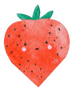 Strawberry Shaped Cocktail Paper Napkins