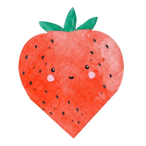 Strawberry Shaped Cocktail Paper Napkins
