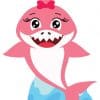 Baby Shark Pink Cardboard Cutout Free-Standing Decoration