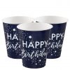 Iridescent Happy Birthday Paper Cups