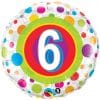 Colourful Dots 6th Birthday Balloon