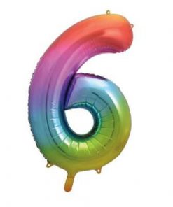 Rainbow Number Balloons