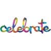 Rainbow Splash Script Celebrate Phrase Foil Balloon