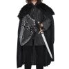 Furry Black Cloak Adult Fancy Dress Costume - Game of Thrones