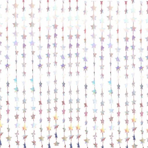 Iridescent Star Backdrop Curtain