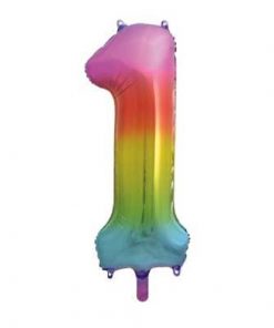 Number Age 1 Giant Rainbow Balloon