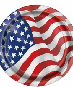 USA Flag Paper Plates - 22cm