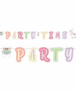 Llama Party Time Happy Birthday Banner