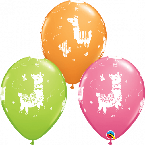 Llamas Printed Latex Balloons