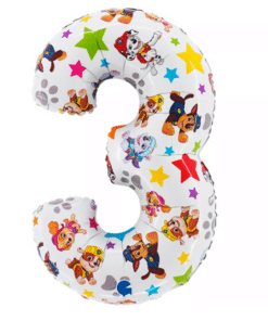 Paw Patrol Number 3 Shaped Balloon