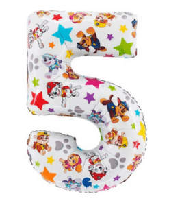 Paw Patrol Number 5 Shaped Balloon