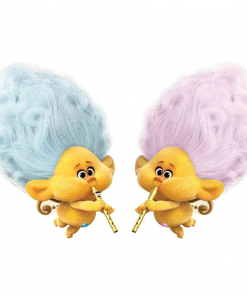 Trolls Cherub Blue and Pink World Tour Cardboard Cutout
