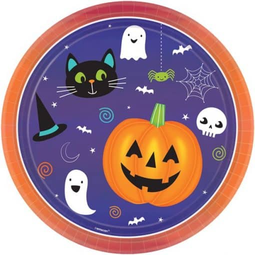 Halloween Friends Paper Plates