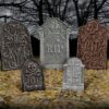 Halloween Garden Tombstones