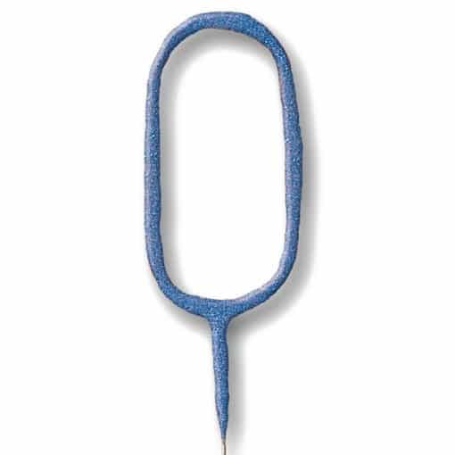 Blue Number 0 Sparkler Candle