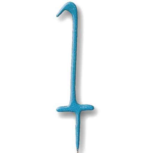 Blue Number 1 Sparkler Candle